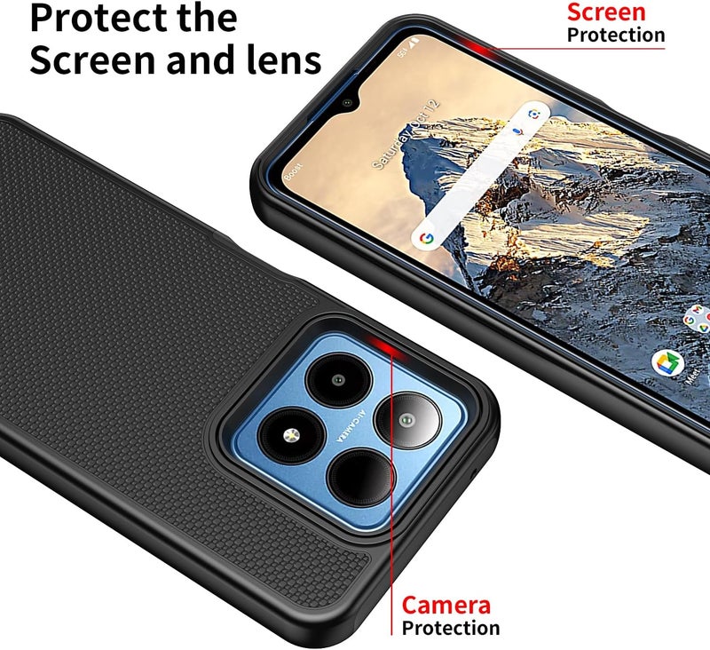 Mocotto for Boost Summit 5G Case with Tempered Glass Screen Protector,Dual Layer Heavy Duty Shockproof Protection (Boost Summit 5G,Black) - Image 2